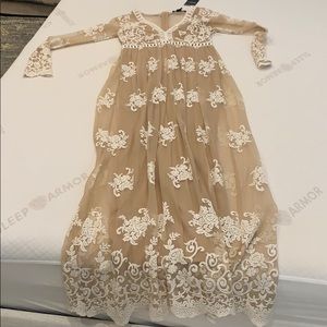 Embroidered tulle dress